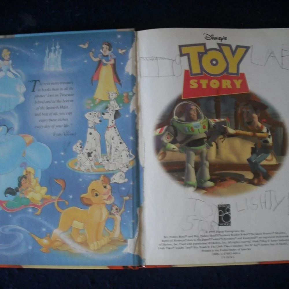 Mouse Works Disney Toy Story 1996 + Toy Story a Friend is .... + Plush Vintage